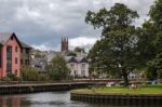 Totnes, Devov/uk - July 29 : View From The River Dart To Totnes Stock Photo