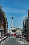 London - July 27 : View Towards Trafalgar Square In London On Ju Stock Photo