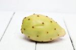 Opuntia Ficus-indica Cactus Fruit On A White Background Stock Photo