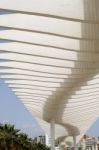 Malaga, Andalucia/spain - July 5 : Modern Pergola In The Harbour Stock Photo