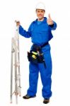 Repairman Showing Thumb Up Stock Photo