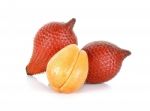 Salak Fruit, Salacca Zalacca Isolated On The White Background Stock Photo