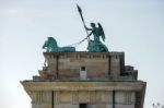 The Brandenburg Gate Monument In Berlin Stock Photo