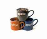 Coffee Cups With Coffee Beans Stock Photo