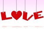 Hanging Love Stock Photo