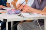 Students In Classroom Stock Photo