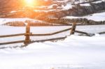 Fresh Snow Cover And Sun Light,winter Background Stock Photo