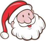 Santa Claus Father Christmas Head Smiling Cartoon Stock Photo