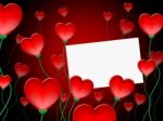 Heart Message Represents Valentine Day And Communication Stock Photo