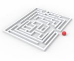 Challenging Maze Shows Complexity And Challenges Stock Photo