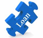 Loan Puzzle Shows Bank Lending Mortgage Or Loaning
 Stock Photo