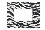 Zebra Pattern Photo-frame On White Stock Photo