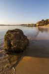 Beaches Near Ferragudo, Portugal Stock Photo