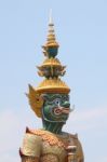 Ramayana Ten Faces Giant Statue From Public Area Stock Photo