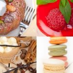 Fresh Dessert Cake Collage Stock Photo