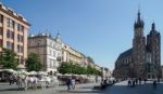 Carriage And Horses In Krakow Stock Photo