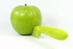 Cutting An Apple Stock Photo