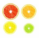 Half Of Citrus On A White Background Stock Photo