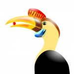 Knobbed Hornbill Stock Photo