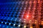 Audio Mixing Table Stock Photo