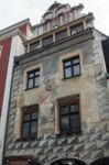 View Of A Traditional Building In Krumlov Stock Photo