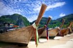 Boats At Phi Phi Stock Photo