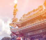 Dargon Statue On Shrine Roof ,dragon Statue On China Temple Roof As Asian Art Stock Photo