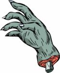 Zombie Monster Hand Drawing Stock Photo