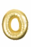 Golden Inflatable Letter Uppercase Stock Photo