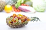 Fruit Salad And Vegetables Stock Photo