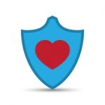  Love Heart Shield Illustration Stock Photo