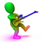 Rock Guitarist Shows Music Guitar Playing And Character Stock Photo