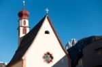 St. Antonio Chapel In Ortisei Stock Photo