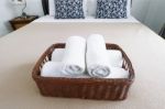 White Towel Stock Photo