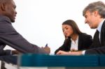 Employer Signing The Contract Stock Photo