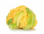 Cauliflower Isolated On The White Background Stock Photo