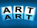 Art Blocks Displays Painting Artwork Drawing And Graphics Stock Photo