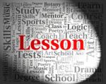 Lesson Word Means Sessions Lessons And Session Stock Photo