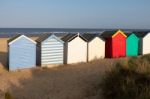 Southwold, Suffolk/uk - May 31 : Colourful Beach Huts At Southwo Stock Photo