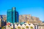 Downtown Cape Town With Table Mountain Stock Photo