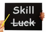 Pointing Skill On Blackboard Stock Photo