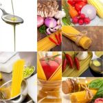 Healthy Vegetarian Vegan Food Collage Stock Photo