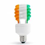 Flag Of Ivory Coast On Bulb Stock Photo