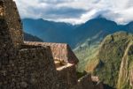 Guardhouse Of Machu Picchu, Peru Stock Photo