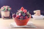 Strawberry On The Plate Stock Photo