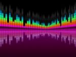 Purple Soundwaves Background Shows Dj Music And Songs
 Stock Photo