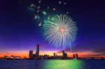 Seoul International Fireworks Festival In Korea Stock Photo