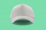 Closeup Of The Fashion White Cap Stock Photo