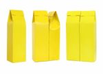 Set Of Yellow Package Box Stock Photo