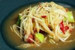 Thai Papaya Salad Stock Photo